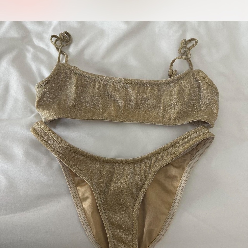 Triangl Gold Bikini Set